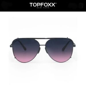 Topfoxx Christina Tangle Free Aviator Sunglasses with Purple Gradient Lenses